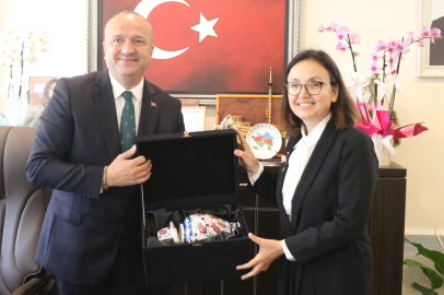 Vali Kaya Çınarcık Belediye Başkanı Avni Kurt'u ziyaret etti