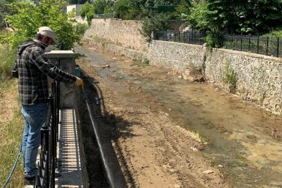 Armutlu’da dere yatakları ilaçlanıyor