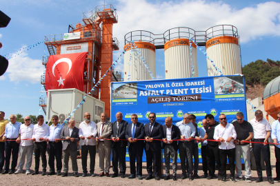 Asfalt Plenti düzenlenen törenle hizmete girdi: Saatte 160 ton asfalt üretecek tesis 33 milyon liraya mal oldu