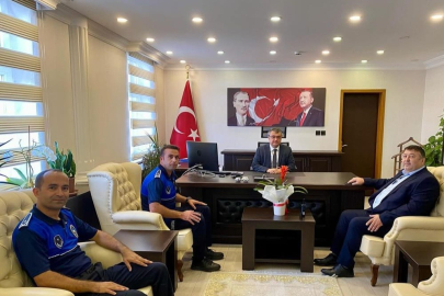 Çiftlikköy İtfaiye ve Zabıta Müdürü Murat Erdoğan, Ali Ada’ya ziyarette bulundu