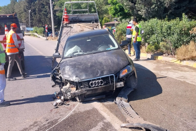 Yalova - Orhangazi yolunda korkutan kaza! 2 yaralı
