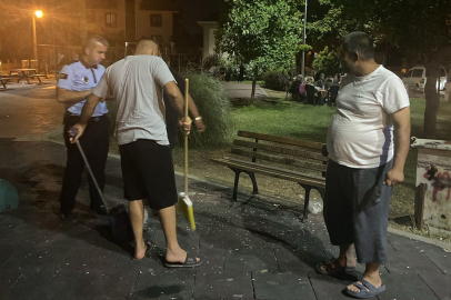 Parktaki duyarsızlığa ‘Çevre Zabıta’dan anında müdahale