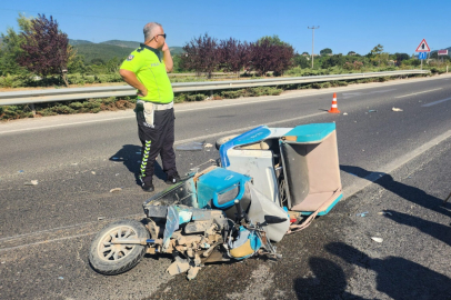 Süpürgelikte feci kaza! Motosikletle otomobil çarpıştı
