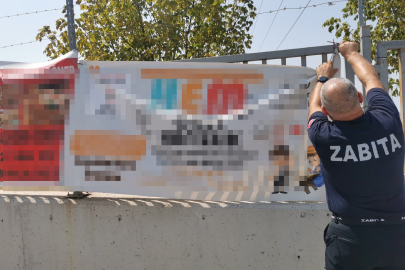 Gelişi güzel asılan brandalar kaldırılıyor