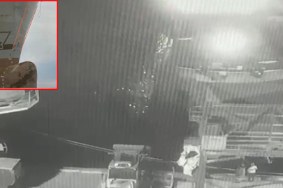 Tutuklanan kaptanın limanda gemisini incelerken görüntüleri ortaya çıktı