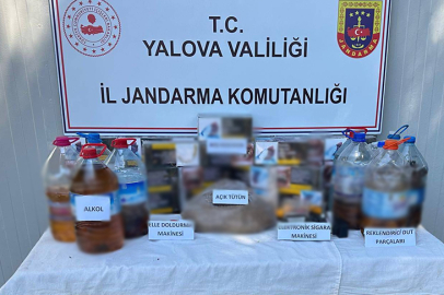 Çiftlikköy’de kaçak içki ve tütün operasyonu! 1 gözaltı