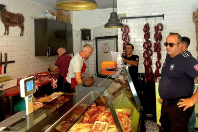 Esenköy’de kasaplara şok denetim