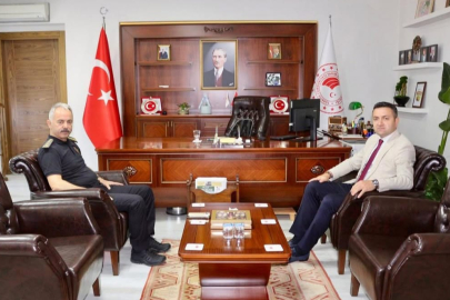 Müdür Bitirik’ten yeni görevine başlayan Müdür İlmeç’e hayırlı olsun ziyareti