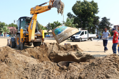 Çiftlikköy’de kaçak hatta YASKİ ve Belediye müdahale etti