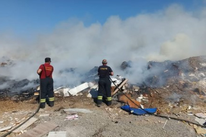 Kazımiye yolunda moloz ve otluk yangını! Güçlükle söndürüldü