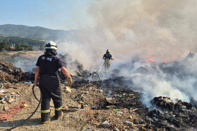 Hacı Mehmet döküm alanında korkutan yangın