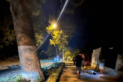 Kontrolden çıkan motosiklet ağaca çarptı