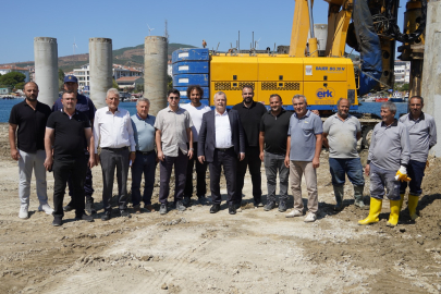 Arslan, yapımı süren Balıkçı Barınağını inceledi