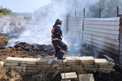 Yalova’da korkutan gübrelik yangını
