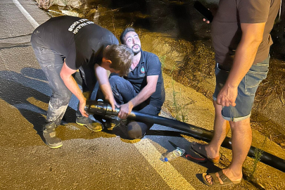 Karadere Köyü içme suyu hattı yenilendi