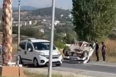 Çınarcık’ta otomobil takla atıp ters döndü! 1 yaralı