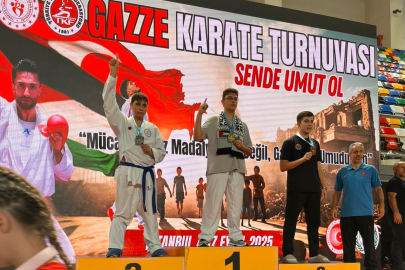 Gazze Karate Turnuvası’ndan madalya ile döndü