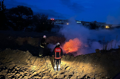Safran Köyü’nde kesilmiş ağaç dalları yandı