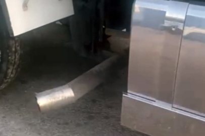 Yalova’da muayenesiz, abartı egzozlu kamyon sürücüsüne 11 bin lira ceza