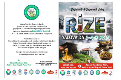 Yalova’da Rize Kültür Festivali 3-5 Ekim tarihleri arasında gerçekleştirilecek