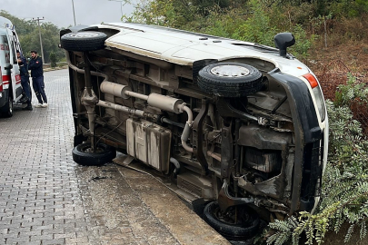Subaşı’nda kontrolden çıkan otomobil devrildi! 1 yaralı