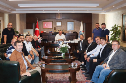 Başkan Gürel, Minibüsçüler Esnaf Odası Başkan Adayı Duman’ı makamında ağırladı