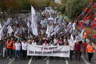 Gazze’ye destek için yürüdüler