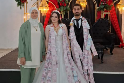 AK Parti Termal Kadın Kolları genç çiftin düğününe katıldı