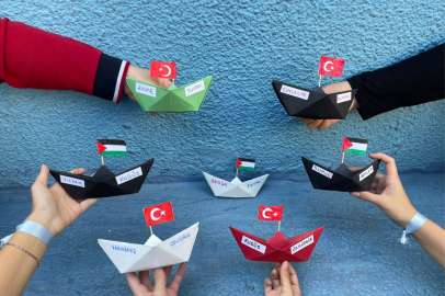 Minik yüreklerden Gazze'ye büyük destek