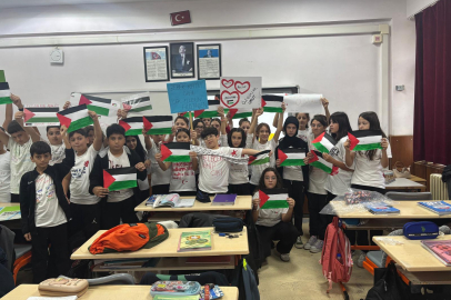 Yalova’da öğrenciler Filistin için tek yürek oldu