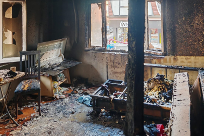 Yalova’da korkutan daire yangını! Ağır hasar oluştu