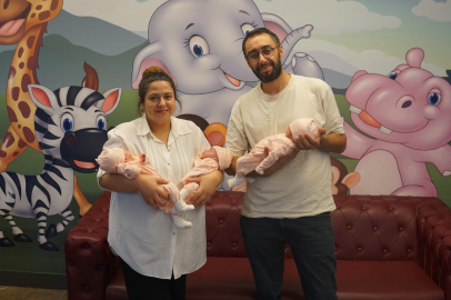 Yalova Atakent Hastanesi’nde   Yağlıdere Ailesinin üçüz sevinci