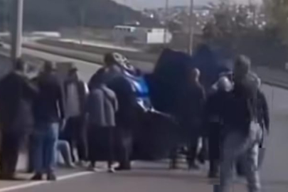 Yalova-Çınarcık yolunda otomobil takla attı!