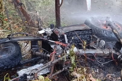 Çınarcık’ta şarja takılı elektrikli motosiklet küle döndü