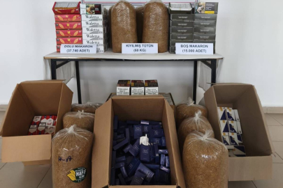 Armutlu’da 52 bin adet makaron ele geçirildi! 1 tutuklama