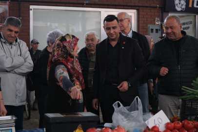 CHP Çiftlikköy Örgütü pazarcı esnafıyla buluştu