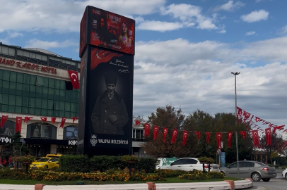 Yalova'da caddeler Türk Bayrakları ile donatıldı