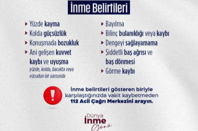 “İnme belirtilerini göz ardı etmeyin”