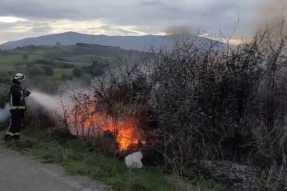 Kadıköy Sosyal Tesisleri arkasında arazi yangını