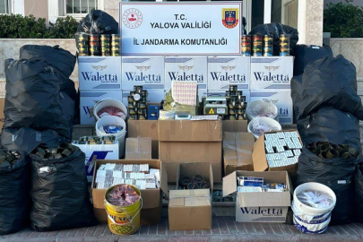 Yalova’da binlerce kaçak sigara ve ruhsatsız silah ele geçirildi