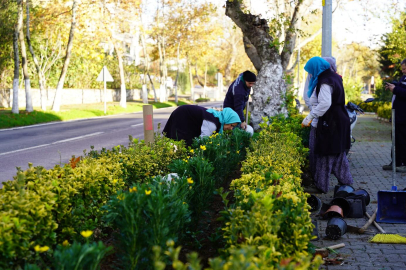 Termal yolu çiçeklerle bezendi
