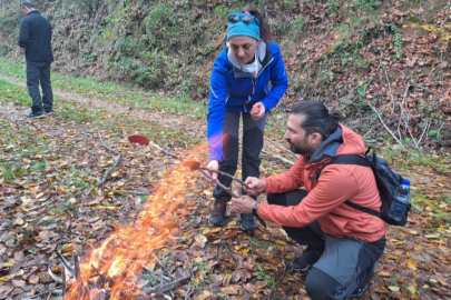 Eğitimciler doğa yürüyüşünde stres attı