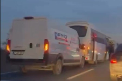 Taşköprü’de 5 aracın karıştığı zincirleme kaza!