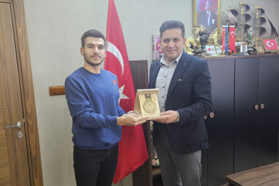 Milli sporcudan Arslan’a ziyaret