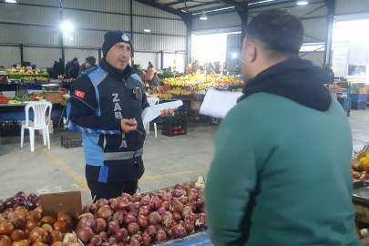 Yalova'da zabıtadan pazar denetimleri