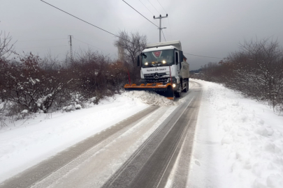 İl Özel İdare ekiplerinin kar mesaisi sürüyor