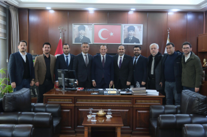 Bursa heyetinden Çiftlikköy Belediye Başkanı Adil Yele’ye ziyaret