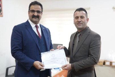 YESO Başkanı Aydın Kacir mazbatasını aldı