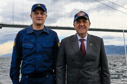 Vali Usta sahil güvenlik botuyla devriye attı