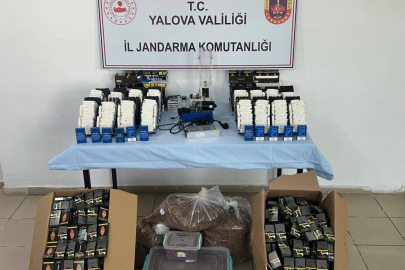 Esenköy’de 27 bin makaron ve 16 kilo tütün ele geçirildi